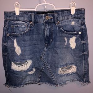 Express Mini Jean Skirt